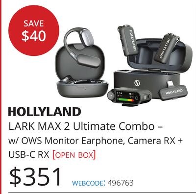 LARK MAX 2 Ultimate Combo - w/ OWS Monitor Earp…