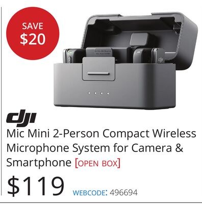 DJI Mic Mini 2-Person Compact Wireless Micropho…
