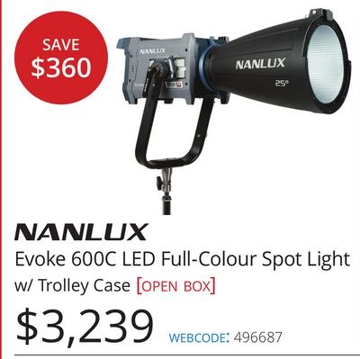 NANLUX Evoke 600C LED Full-Colour Spot Light w/…