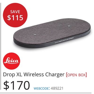 Leica Drop XL Wireless Charger [OPEN BOX]