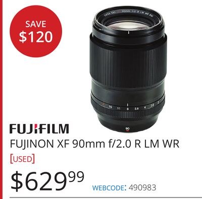 FUJIFILM FUJINON XF 90mm f/2.0 R LM WR