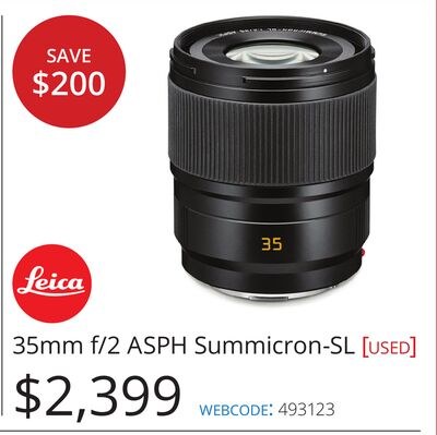 35mm f/2 ASPH Summicron-SL [USED]