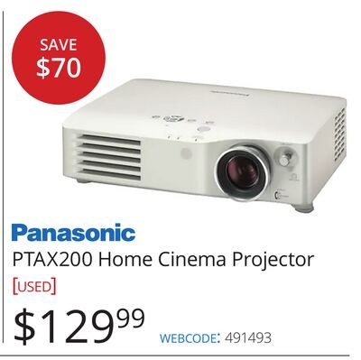 Panasonic PTAX200 Home Cinema Projector [USED]