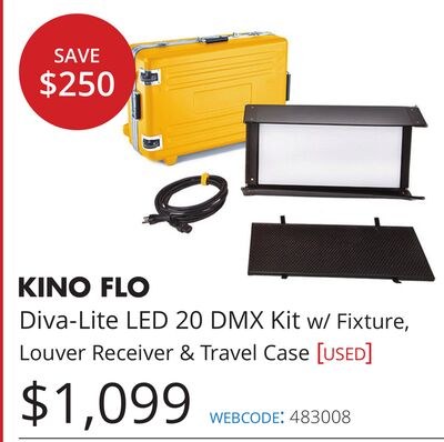 KINO FLO Diva-Lite LED 20 DMX Kit w/ Fixture, L…