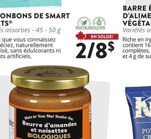 Le beurre d'amandes et noisettes biologiques de…