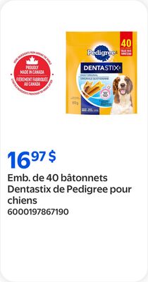 Emb. de 40 bâtonnets Dentastix de Pedigree pour…