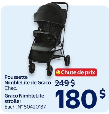 Poussette NimbleLite de Graco