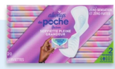 Serviettes hygiéniques Flexfoam de Always