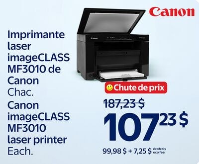 Imprimante laser imageCLASS MF3010 de Canon