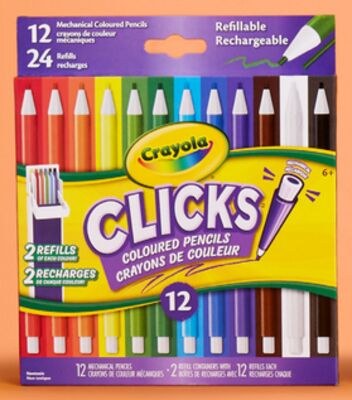 crayons de couleur mécaniques Clicks de Crayola