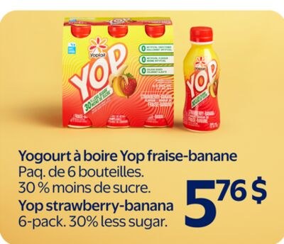 Yogourt à boire Yop fraise-banane