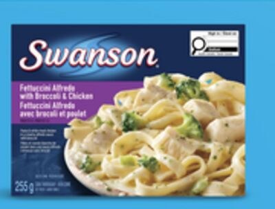 Repas surgelé Swanson fettuccini Alfredo