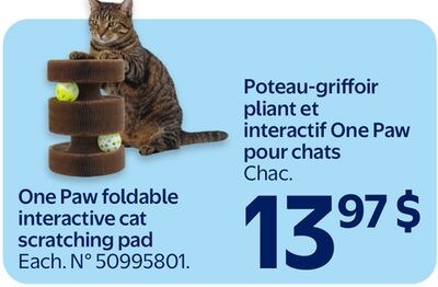 Poteau-griffoir pliant et interactif One Paw po…