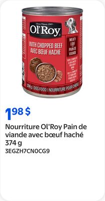 Nourriture Ol'Roy Pain de viande avec bœuf hach…