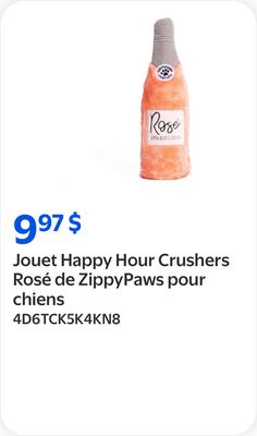 Jouet Happy Hour Crushers Rosé de ZippyPaws pou…