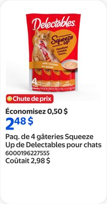 Paq. de 4 gâteries Squeeze Up de Delectables po…