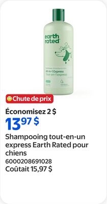 Shampooing tout-en-un express Earth Rated pour …