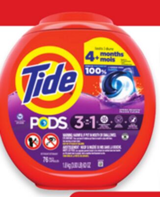 Tide Pods laundry detergent 45s 76s
