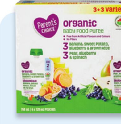 Parent's Choice organic baby food puree