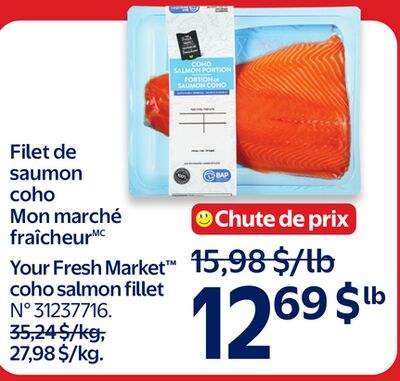 Filet de saumon coho Mon marché fraîcheur