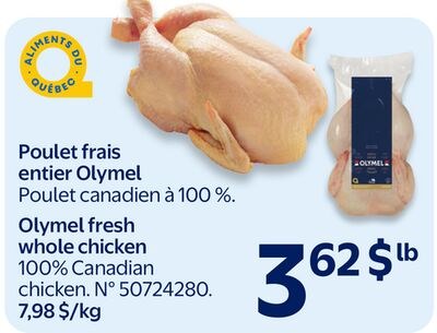 Poulet frais entier Olymel