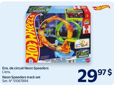 Ens. de circuit Neon Speeders Hot Wheels