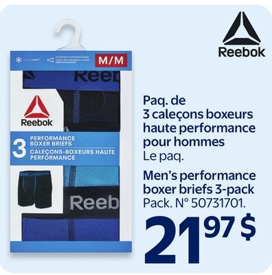 Paq. de 3 caleçons boxeurs haute performance po…