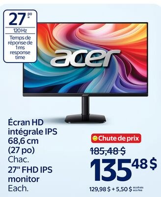 Écran HD intégrale IPS 68,6 cm (27 po)