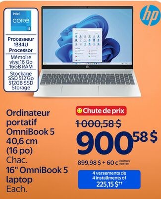 Ordinateur portatif OmniBook 5 40,6 cm (16 po)
