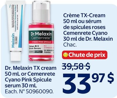 Crème TX-Cream 50 ml ou sérum de spicules roses…