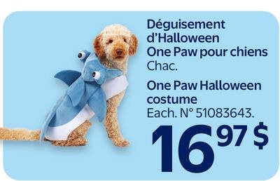 Déguisement d'Halloween One Paw pour chiens