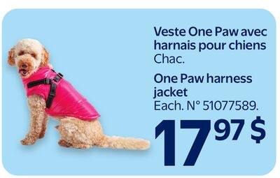 Veste One Paw avec harnais pour chiens