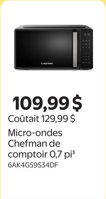 Micro-ondes Chefman de comptoir 0,7 pi³