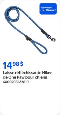 Laisse réfléchissante Hiker de One Paw pour chi…