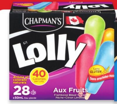Sucettes glacées Li'l Lolly de Chapman's