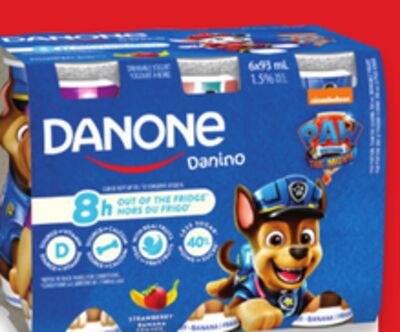 Paq. de 6 bouteilles de yogourt à boire Danino …