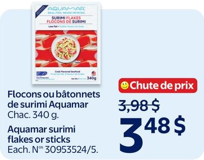 Flocons ou bâtonnets de surimi Aquamar