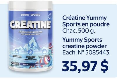 Créatine Yummy Sports en poudre
