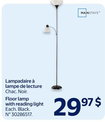 Lampadaire à lampe de lecture