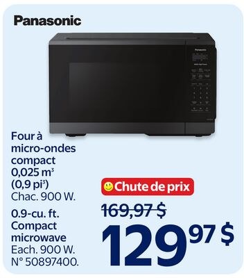 micro-ondes compact 0,025 m3 (0,9 pi³)