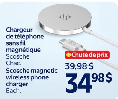 Chargeur de téléphone sans fil magnétique Scosc…