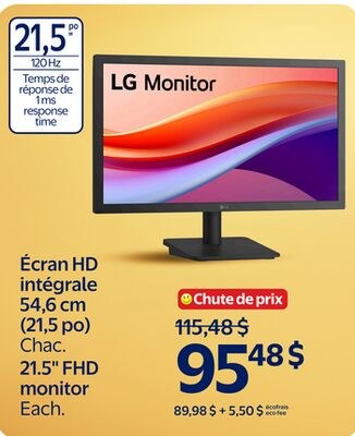 Écran HD intégrale 54,6 cm (21,5 po)
