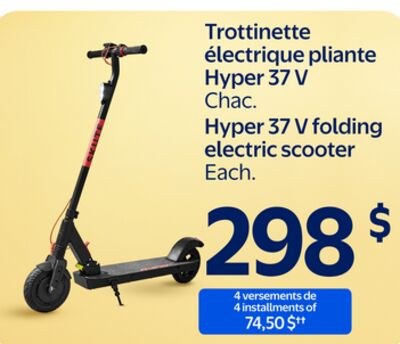 Trottinette électrique pliante Hyper 37 V .