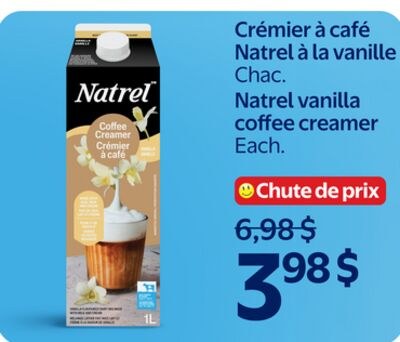 Crémier à café Natrel à la vanille