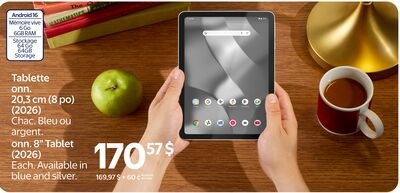 Tablette onn. 20,3 cm (8po) (2026)