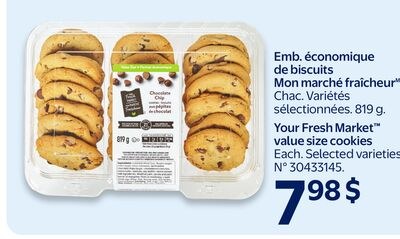 Emb. économique de biscuits Mon marché fraicheur