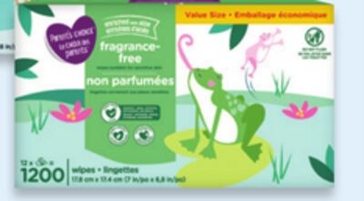 Boîte de lingettes Le choix des parents
