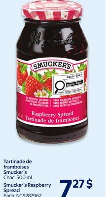 Tartinade de framboises Smucker's