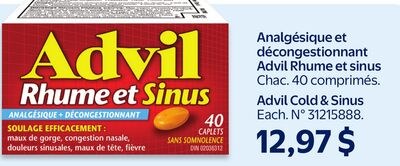 Analgésique et décongestionnant Advil Rhume et …