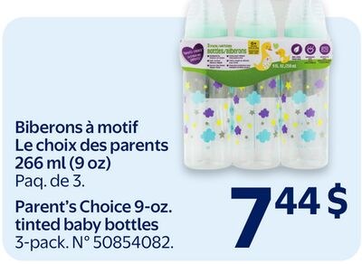 Biberons å motif Le Choix des parents 266 ml (9…